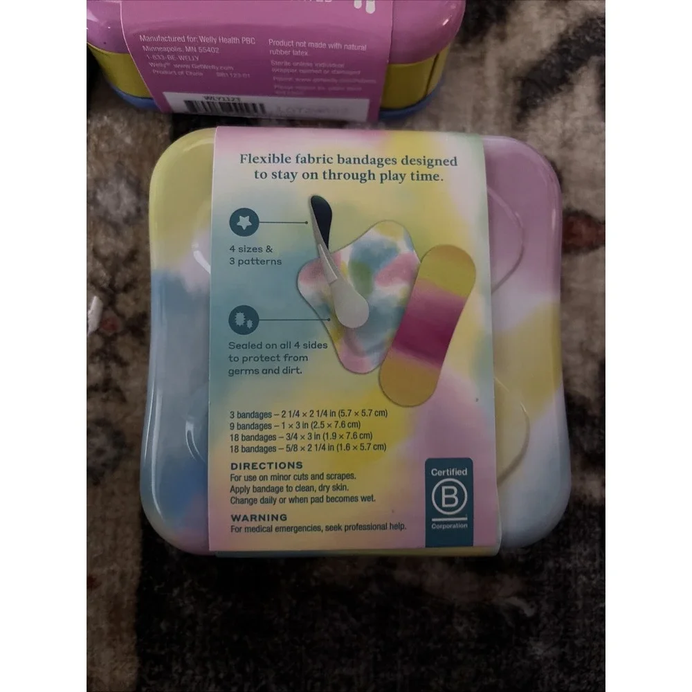 WELLY Flex Fabric Bandages, 40 Count, (3 Packs) 120 Total Girl